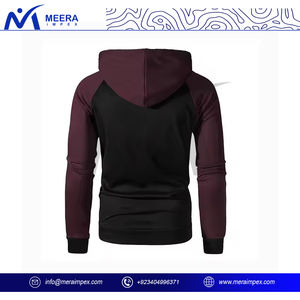 Sweat-shirt à capuche classique de couleur unie pour hommes, sweat à capuche durable avec poignets et ourlet côtelés pour un usage quotidien, été ODM Supply - Product Image 3