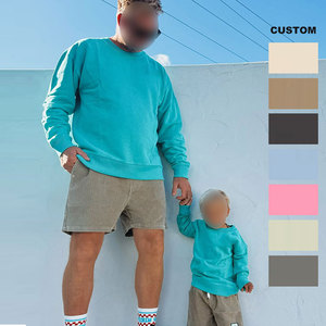 OEM Family Matching Outfit Oversized <strong>Sweatshirts</strong> Dad and Me <strong>Christmas</strong> Custom Embroidery Crewneck Pullover Tops - Product Image 1