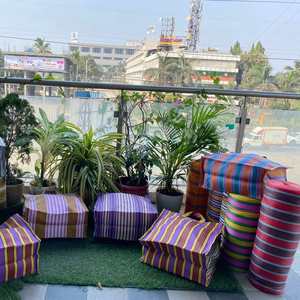 <b>Nylon</b> Eco-Friendly Mini Woven PP Striped Shopping <b>Bags</b> Sustainable Recycled Polypropylene Plastic Made India-Bulk Supermarket - Product Image 1