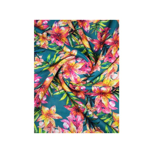 2024 venta al por mayor 150 GSM estampado liso algodón tejido estampado Digital tela algodón Material Spandex impresión Digital tela para Loungewear - Product Image 1