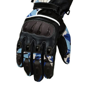 Men's Windproof Racing Motorcycle <b>Gloves</b> with Touch Screen & <b>Knuckle</b> Protection Black Leather Protection Motorbike <b>Gloves</b> - Product Image 1