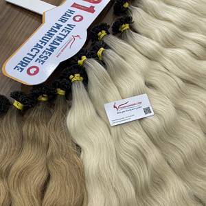 Extensiones de cabello humano con punta de queratina al por mayor, extensiones de cabello rizado con punta en U, cabello vietnamita de color para peluquería - Product Image 6