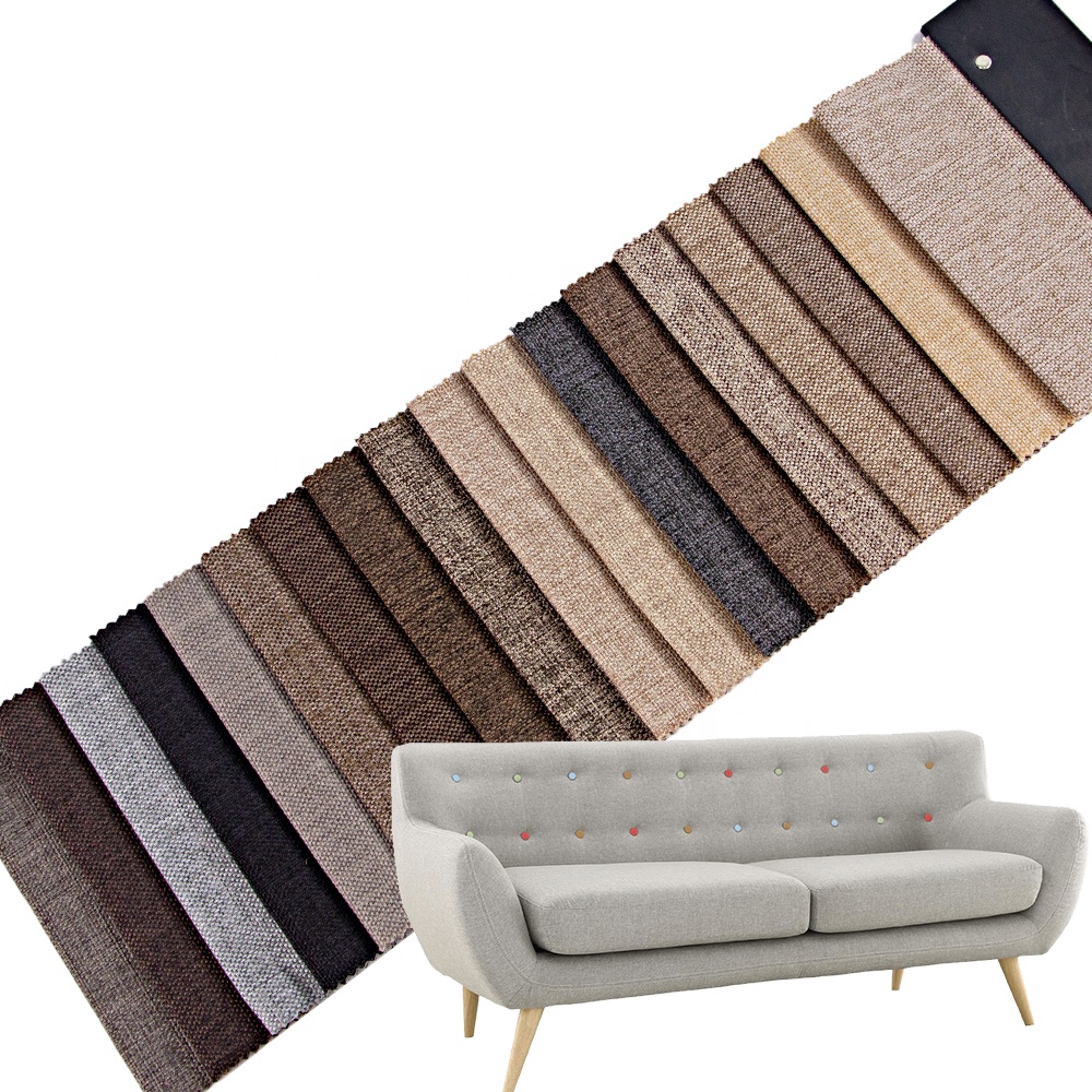 TengHui Ready to Ship 100% Polyester Free Sample Sofa Fabric Linen Look Imitation Faux Linen for Interior Decoration for Girls