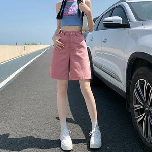 Belted <b>Shorts</b> <b>Jeans</b> <b>Women</b> Fashion Straight Vintage Streetwear Denim 2025-26 Summer Loose Femme Denim <b>Short</b> Pants - Product Image 4