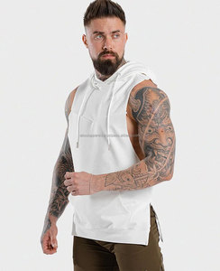 Sweat à capuche en polyester pour sweats à capuche de gym sans manches logo personnalisé unisexe 100% polyester sublimation personnalisé sweats à capuche en coton respirant - Product Image 4