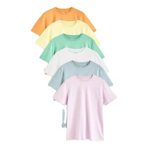 T-shirt basique d'été pour garçons, coupe classique, en coton super peigné, couleur unie, hauts basiques pour couleur unie - Product Image 1