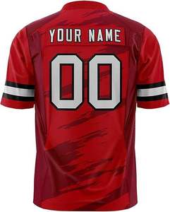 Maillot de football personnalisé style camouflage pour hommes, sublimé, col en V, manches courtes, respirant, en maille, uniforme d'équipe, option logo, nom et numéro - Product Image 6