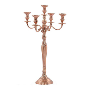 Cast Aluminum Gold Plated Taper <b>Candelabra</b> 15 Inches Tall - Product Image 4