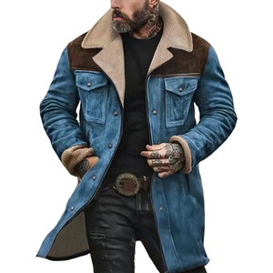 Abrigo de Cuero de Gamuza Estilo Vintage para Hombre con Forro Cálido de Borrego - Product Image 2