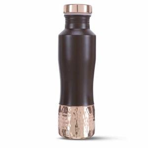 Botella de cobre puro hecha a mano vasos de vidrio de agua Alto Rendimiento de aislamiento térmico 800ml hermosos colores boda por HF CRAFTS - Product Image 2