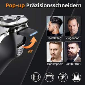 Afeitadora Eléctrica Recargable para Hombre, Recortadora de Precisión, Uso en Seco/Húmedo, Batería de Larga Duración, Cabezales Rotatorios para el Cuerpo - IPX7 - Product Image 4