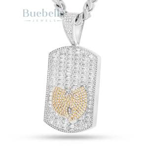 Collar con colgante de perro Wu Tang, cadena de Hip Hop ostentosa de diamante de plata 925 y oro para hombres, joyería de rapero, estilo helado - Product Image 5