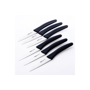 Ensemble de couteaux à fruits Pirge Deluxe en acier inoxydable, 6 pièces, 9 cm, série noire - Product Image 6