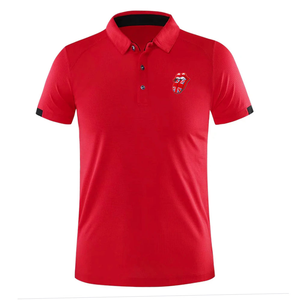 เสื้อเชิ้ตผู้ชายปักลายคุณภาพดีที่สุด ระบายอากาศได้ดี แขนสั้น ผ้าถักเนื้อแน่น สไตล์ลำลอง แห้งเร็ว - Product Image 1