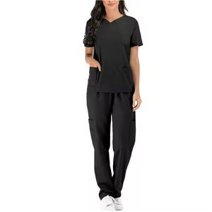 Services OEM Ensemble d'uniformes de gommage d'infirmière pour femmes Offre Spéciale Couleur unie Spandex médical Stretch Respirant Confortable et élégant - Product Image 1