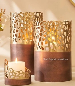 Candelero votivo de Metal de nuevo diseño para el hogar, celebración navideña, Decoración de mesa, vela votiva de Color negro - Product Image 3