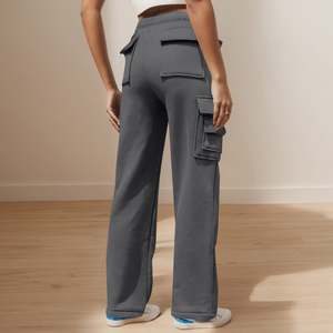 Pantalones cargo con logotipo personalizado, pantalones deportivos para correr para mujer, pantalones vaqueros bajos holgados, pantalones vaqueros de mujer de último estilo - Product Image 5