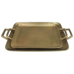 Attractive Brass Serving <b>Trays</b> In Gold Finished Oval Shape For Home & Hotels Tabletop <b>Snacks</b> And Drinks Serving <b>Trays</b> - Product Image 2