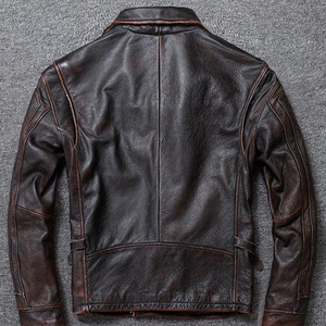 Chaqueta de Cuero Casual de Invierno para Hombre, Estilo HIGH STREET, Cuello Alto, Logotipo Frontal, Secado Rápido, Transpirable, Diseño Personalizable - Product Image 4