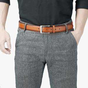 Ceinture de taille crocodile faite à la main haut de gamme en cuir exotique authentique avec boucle en acier inoxydable robuste - Product Image 6