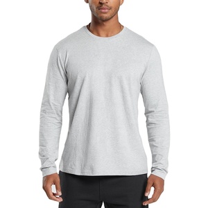 T-shirt à manches longues pour homme de qualité supérieure, 240 GSM, coton French Terry, streetwear décontracté, fabrication OEM, fournisseur d'usine - Product Image 1