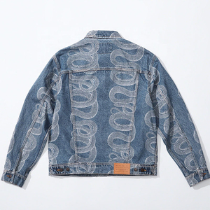 แจ็กเก็ตยีนส์บุผ้าพิมพ์ลายทั้งหมดเสื้อผ้าลำลองสีดำมีสไตล์แจ๊กเก็ตแฟชั่นฤดูใบไม้ร่วงฤดูหนาว2025 - Product Image 4