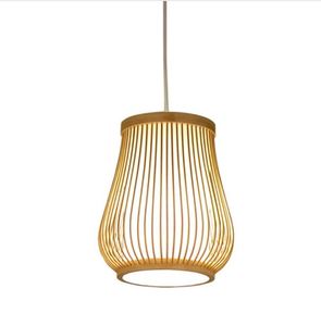 Natural Rustic Asian Bamboo <b>Wicker</b> Round Suspension Chandelier Lamp for Home Office Handicrafts - Product Image 1