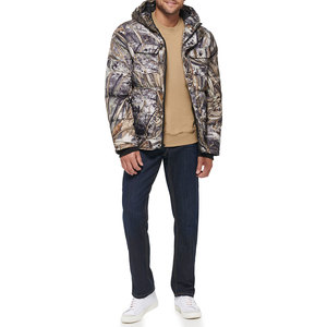 แจ็กเก็ตขนเป็ดสำหรับผู้ชายเสื้อแจ็คเก็ตลำลองคอปกตั้งมีฮู้ด - Product Image 3
