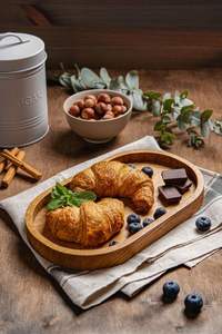 Tabla de Servir de Madera Natural Hecha a Mano con Diseño Estético de Rayas, Bandejas de Madera para Diseñadores de Interiores y Decoración del Hogar - Product Image 3