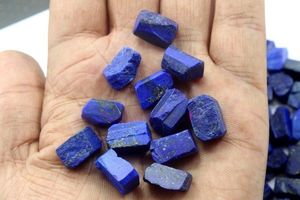 10 pièces merveilleux Lapis bleu profond taille 14-16 MM minéral rugueux naturel Lapis Lazuli pierre précieuse non traitée brute fabrication de bijoux - Product Image 5