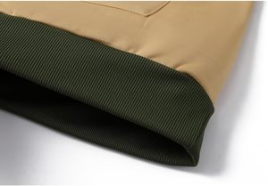 Sweat à capuche polaire pour homme, 100% coton, coupe classique, épais, hiver, coupe-vent, écologique, teinture unie - Product Image 5
