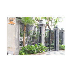 High Quality KHP Wrought Iron Driveway <b>Fence</b> Beautiful Picket Galvanized House And Residential Area Security. - Product Image 2