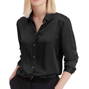 Camisa Formal de Mujer a la Moda, Verano, con Botones, Transpirable, Ecológica, para Todas las Edades, Personalizable, Venta al por Mayor, Exportación - Product Image 3