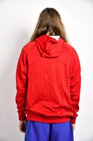 Veste de sport à capuche vintage des années 80, rouge, 100% coton, ensemble 2 pièces, pull-over, survêtement, haut, coupe-vent d'automne pour homme