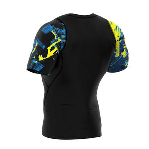 Vêtements de sport pour hommes, vêtements de gym et de MMA, rashguard à col rond, manches courtes, rashguard de natation avec manches en sublimation - Product Image 4