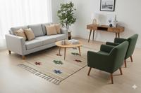 Meilleurs tapis kilim faits main en coton tissé 100% uni, pour la maison, l'hôtel, les voyages, design moderne, réversible, lavable en machine