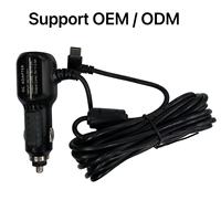 Adaptateur allume-cigare double port USB 5V 4.5A pour caméra embarquée et chargeur GPS avec câble de 3,5 mètres