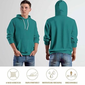 Sudaderas casuales tipo pullover ligeras, 10% algodón, color personalizado, lisas, unisex. - Product Image 6