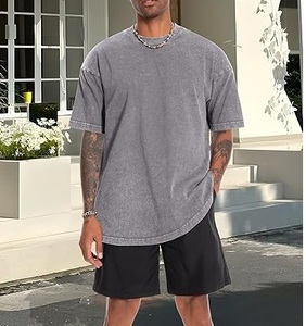 เสื้อยืดผู้ชายซักได้แบบกรดสไตล์วินเทจ - Product Image 3