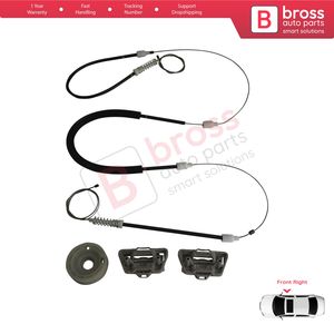 BWR635 Juego de reparación de regulador de ventanilla eléctrica Puerta delantera derecha para 300 2005-2010 Cargador LX 2006-2010 Magnum 2005-2008 5065474AE - Product Image 3