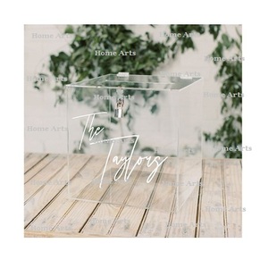 Square Shape Customized Size <b>Card</b> <b>Box</b> With Bestest Quality Transparent Acrylic <b>Card</b> <b>Box</b> For <b>Wedding</b> And Event Use - Product Image 6