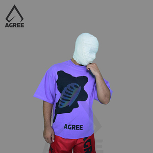 เสื้อยืดสตรีทแวร์พิมพ์ลาย DTF แบบกำหนดเอง สำหรับเสื้อยืดสีสันสดใส ทรงบ็อกซี่ฟิต ปกติ เป็นมิตรกับสิ่งแวดล้อม ระบายอากาศได้ดี สำหรับผู้ชาย - Product Image 2