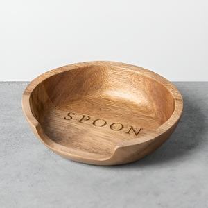 Repose-cuillère en bois moderne pour comptoir de cuisine protège les surfaces des taches pour les outils de cuisine à usage quotidien dans la cuisine - Product Image 3