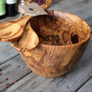 ชามผสมไม้อาคาเซียธรรมชาติเป็นมิตรต่อสิ่งแวดล้อมทำด้วยมือสำหรับงานหนักอาหารปลอดภัยโดยเชฟและคนทำขนมปัง - Product Image 1