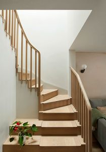 Personalizado Cuadrado Superior Arce Duro 5060P 34 "Balaustrada de Escalera Piezas Ecológicas Durable Diseño Tradicional Pasamanos de Madera - Product Image 5