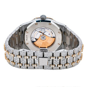 Montre de mode haut de gamme en quartz avec design octogonal, moissanite VVS et cadran en verre traité - Product Image 4