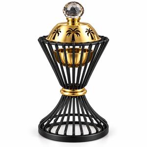 Brûleur d'encens en acier inoxydable avec design palmier et dessus en cristal, diffuseur d'aromathérapie, utilisation toute saison - Product Image 2