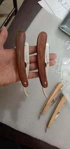 Maquinillas de afeitar de barbero de acero inoxidable al por mayor de alta calidad con mango de madera para afeitar la barba de la garganta de proveedores de calidad - Product Image 6