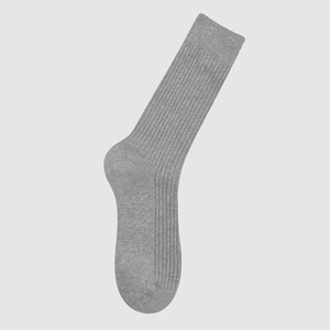 Chaussettes en coton pour hommes - Chaussettes habillées respirantes épaisses de qualité supérieure ODM Chaussettes côtelées coréennes de couleur unie Business Casual - Kikiya MD017 - Product Image 5