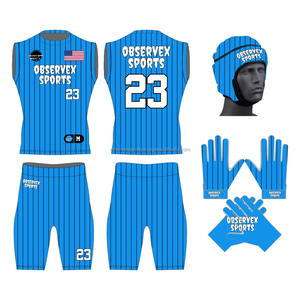 Uniforme de Flag Football con Diseño de Franjas, Ajuste Compresivo 7V7, Personalizable, Transpirable, de Secado Rápido y Antibacteriano - Product Image 4